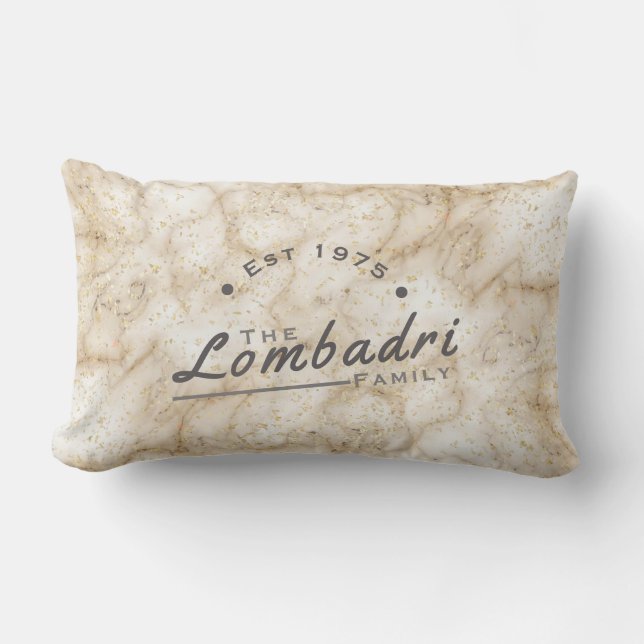 Golden Marble  Lumbar Cushion (Front)
