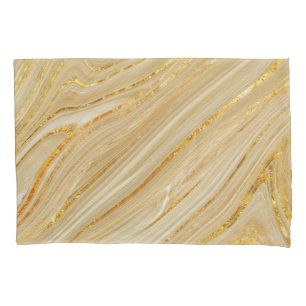 Golden marble: luxurious texture background. pillowcase