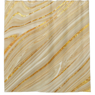 Golden marble: luxurious texture background. shower curtain