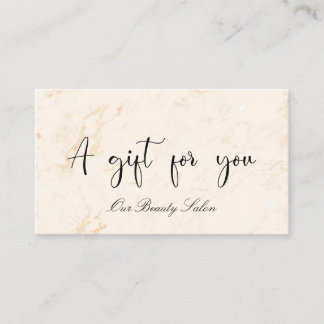 Golden marble qr code business gift certificate