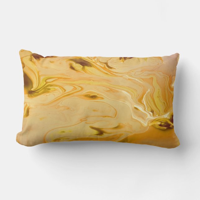 Golden Marble Texture Lumbar Cushion (Front)