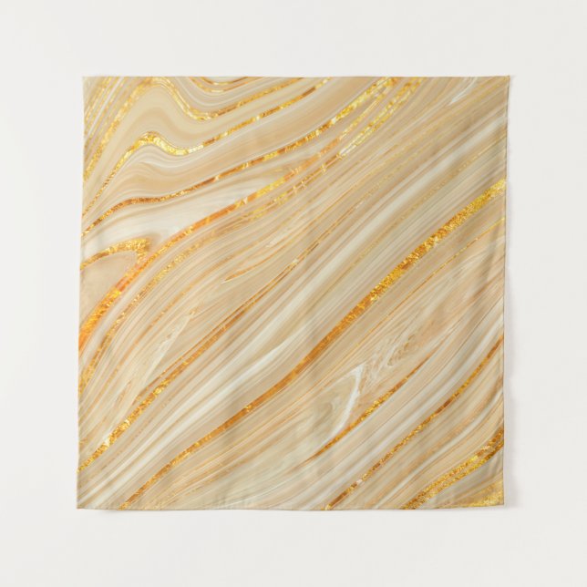 Golden marble texture tapestry (Front)