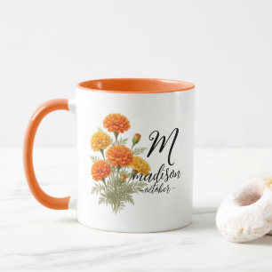 Golden Marigold Floral Mug — Madison Edition