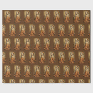 Golden Marigold Muse Aurora Wrapping Paper