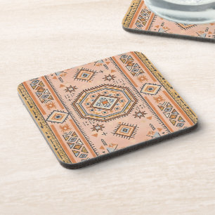 Golden Maze – Modern Moroccan Geometry Coaster