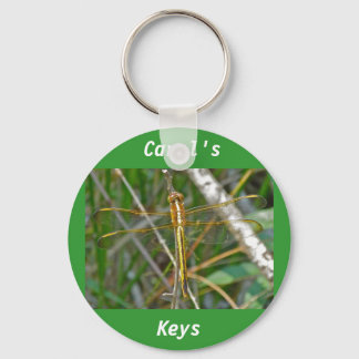 Golden Meadowhawk (Sympetrum) Dragonfly Items Key Ring