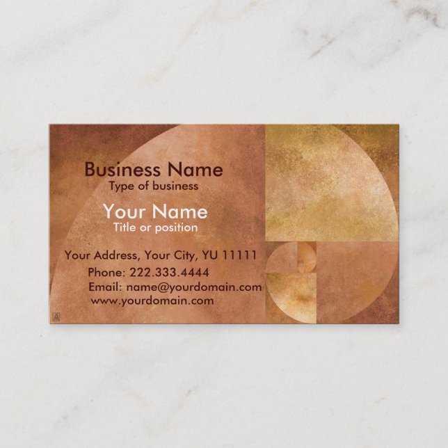 Golden Mean Business Card (Front)