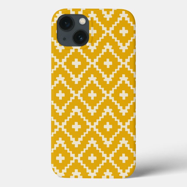 Golden Medina: Yellow Andalusian Moroccan Geometry Case-Mate iPhone Case (Back)