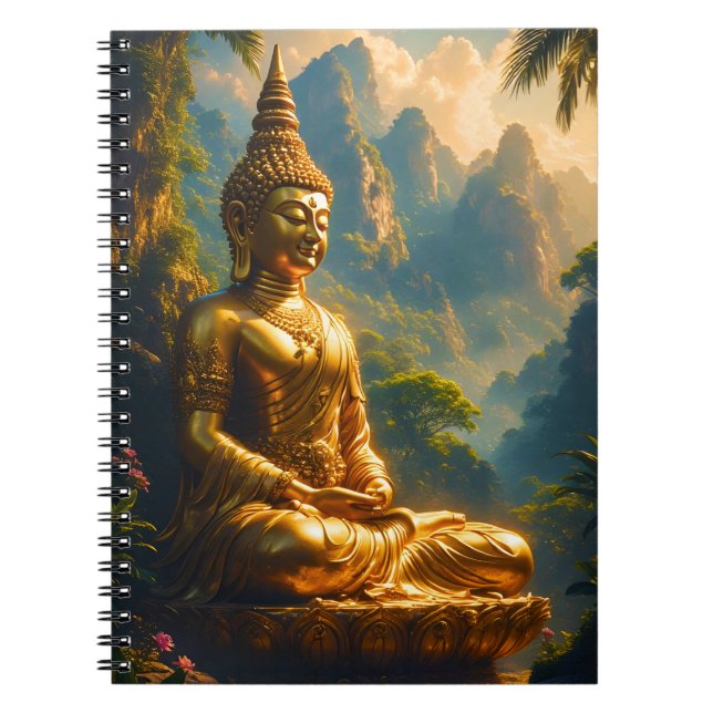 Golden Meditation in the Thai Peaks Notebook (Front)