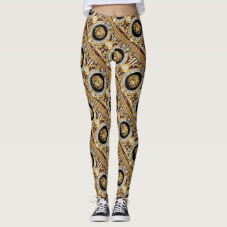Golden Medusa Gems Leggings