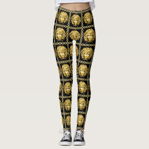 Golden Medusa in Chains Leggings