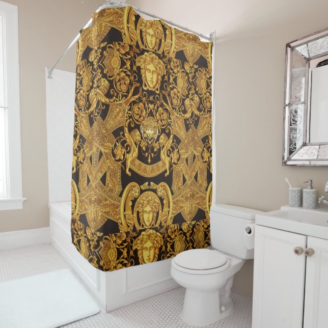 Golden Medusa  Shower Curtain (In Situ)