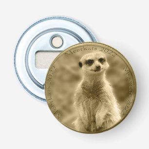 Golden Meerkat 2022 Coin, Magnetic Bottle Opener