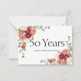 "Golden Memories: Celebrating 50 Years of Love" Card