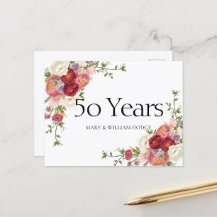 "Golden Memories: Celebrating 50 Years of Love" Postcard