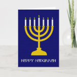 Golden Menorah Hanukkah Greeting Card<br><div class="desc">Original Hanukkah themed design.</div>