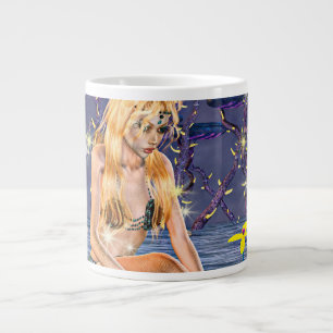 Golden Mermaid Large Coffee Mug