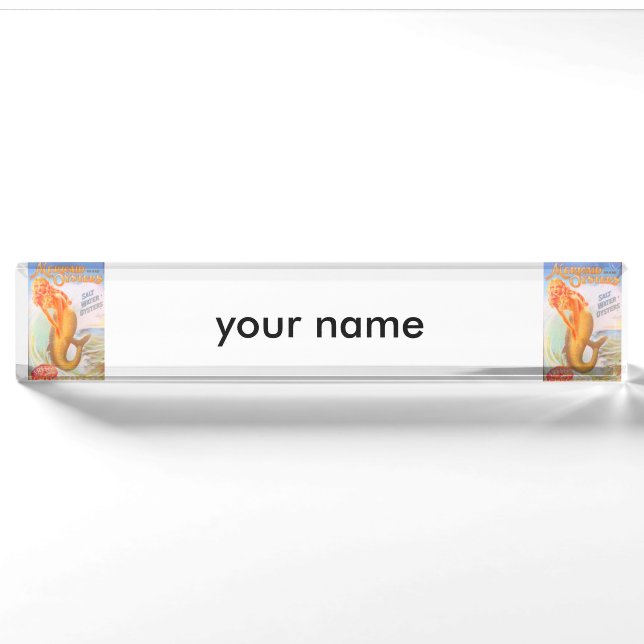 golden mermaid nameplate (Front)