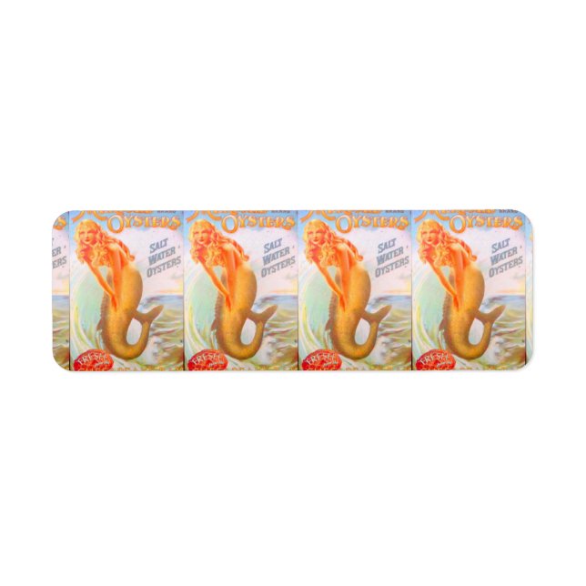 golden mermaids return address label (Front)