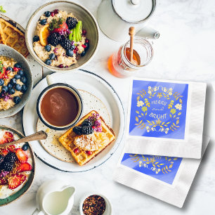 GOLDEN MERRY AND BRIGHT personalised Napkin