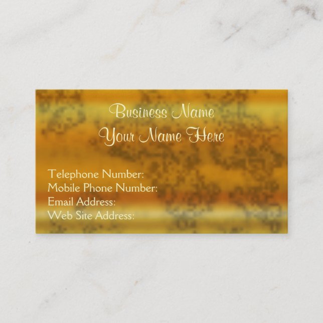 Golden Metallic-effect III Business Cards (Front)