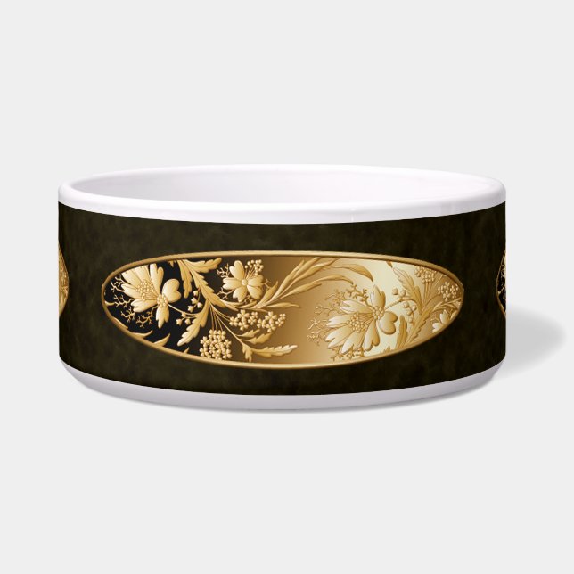 Golden Metallic Flowers (Front)