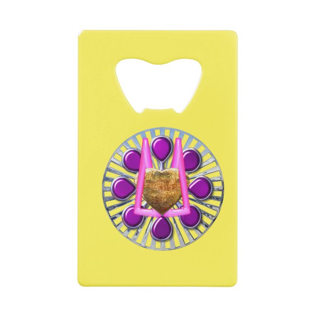 Golden Metallic Heart Stand (Front)