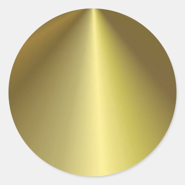 Golden Metallic Look Gold Modern Blank Template Classic Round Sticker (Front)