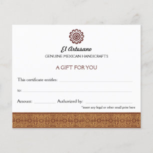 Golden Mexican Rose Gift Certificate White