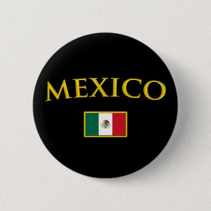 Golden Mexico 6 Cm Round Badge