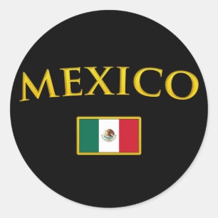 Golden Mexico Classic Round Sticker