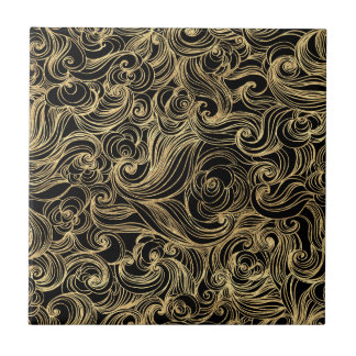 Golden Midnight Creation -  Ceramic Tile
