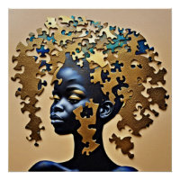 Golden Mind Awakening – Puzzle Soul Goddess Art