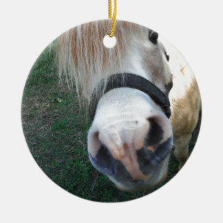 Golden Miniature Horse Ceramic Ornament