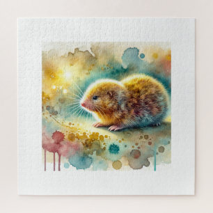 Golden Mole 050824AREF116 - Watercolor Jigsaw Puzzle