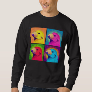 Golden Mole Pop Illustration Colorful Animal Men Sweatshirt