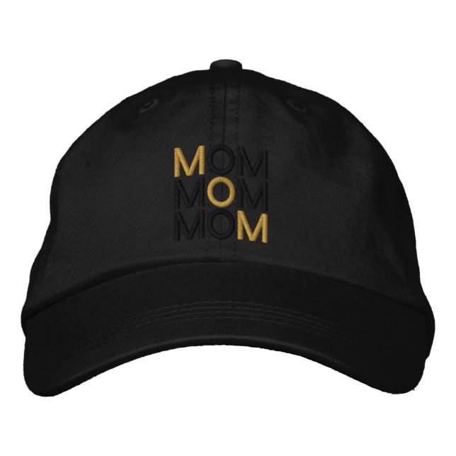 Golden Mom Embroidered Hat (Front)