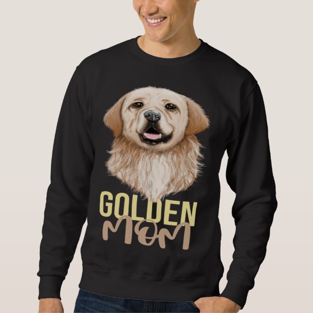 Golden Mom Golden Retriever Goldie Dog Sweatshirt (Front)