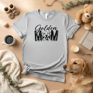 Golden MOM T-Shirt Cute Golden Retriever Mum Shi Tri-Blend Shirt