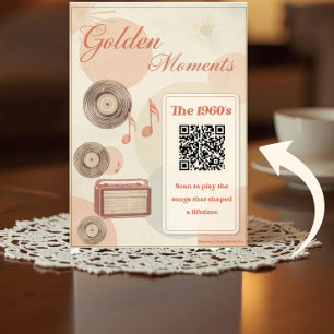 Golden Moments 1960s Music QR Code Card