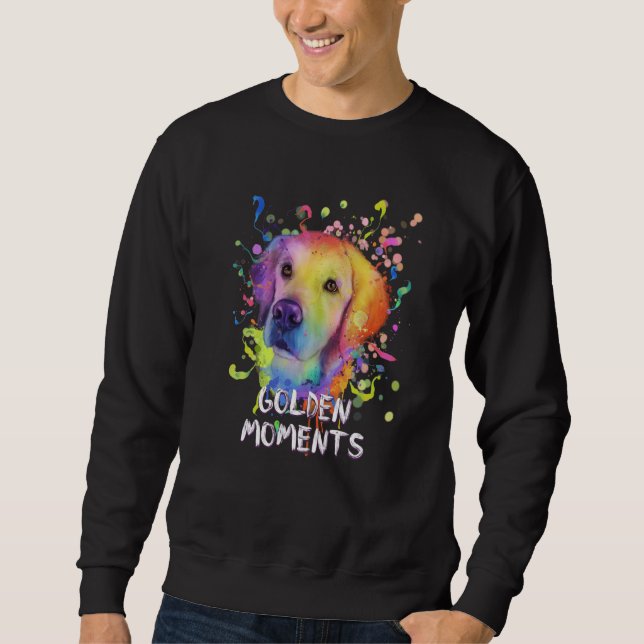 Golden Moments Rescue Dog Golden Retriever Adopt   Sweatshirt (Front)