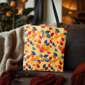 Golden Moments Tote with Autumn Leaves Design