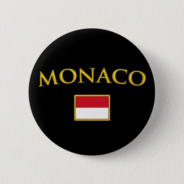 Golden Monaco 6 Cm Round Badge (Front)