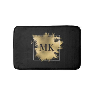 Golden Monogram Bath Mat