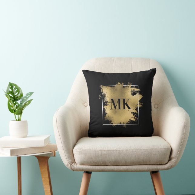 Golden Monogram Cushion (Chair)