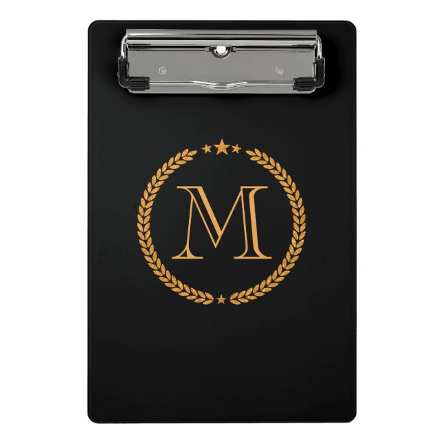 Golden Monogram Mini Clipboard (Front)