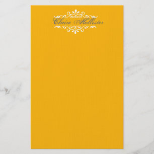 Golden Monogrammed Stationery