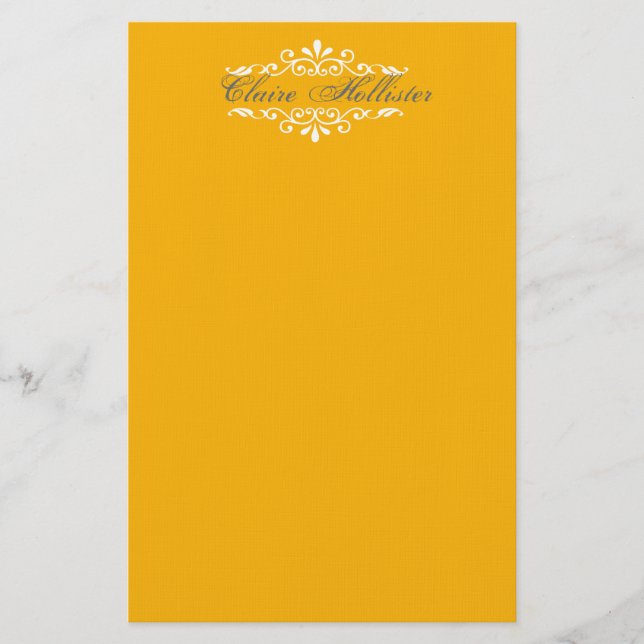 Golden Monogrammed Stationery (Front)
