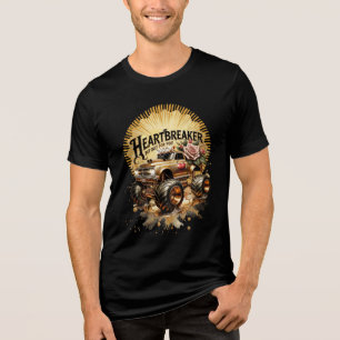 Golden Monster Truck Heartbreaker Only For You Tri-Blend Shirt