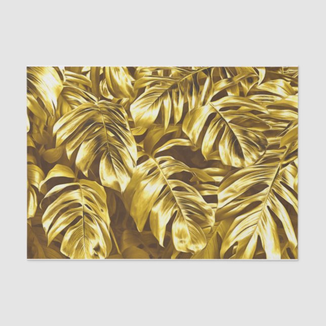 Golden monstera Tissue Paper (Front)